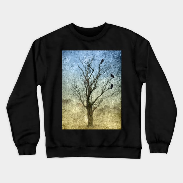 Three Crows Crewneck Sweatshirt by declancarr